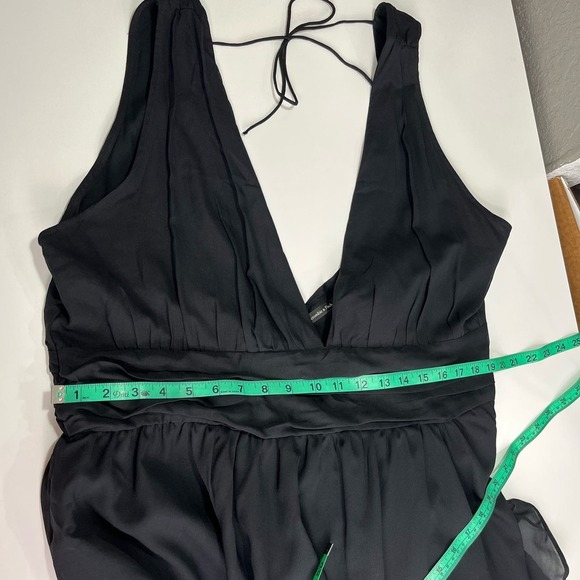 Abercrombie and Fitch Womens Size XXL Plunge Pleated Dress Black Fit & Flare NWT - Picture 8 of 13